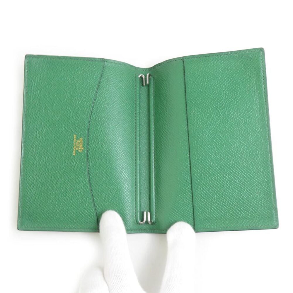 Hermes Hermès Leather Notebook Cover, Green, Unisex, e61364a - Picture 3 of 5